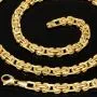 Funkelnde, flache Königskette aus hochwertigem 14K 585 Gold (ca. 17,5g, 60 cm, 5,5mm)