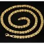 Funkelnde, flache Königskette aus hochwertigem 14K 585 Gold (ca. 17,5g, 60 cm, 5,5mm)