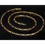 Hochglanzpolierte Ankerkette aus edlem, funkelnden 585 / 14K Gold, ca. 63 cm Länge 3,5 mm