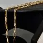 Hochglanzpolierte Ankerkette aus edlem, funkelnden 585 / 14K Gold, ca. 63 cm Länge 3,5 mm