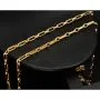 Hochglanzpolierte Ankerkette aus edlem, funkelnden 585 / 14K Gold, ca. 63 cm Länge 3,5 mm