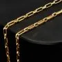 Hochglanzpolierte Ankerkette aus edlem, funkelnden 585 / 14K Gold, ca. 63 cm Länge 3,5 mm