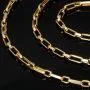 Hochglanzpolierte Ankerkette aus edlem, funkelnden 585 / 14K Gold, ca. 63 cm Länge 3,5 mm