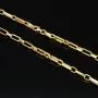 Hochglanzpolierte Ankerkette aus edlem, funkelnden 585 / 14K Gold, ca. 63 cm Länge 3,5 mm