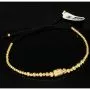 Exquisites Zug-Armband in edlem Design mit vielen Goldperlen aus hochwertigem 585 14K verziert mit Zirkoniabesatz - längenverstellbar