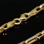 Exquisite Ankerkette aus edlem, hochglanzpoliertem 585 / 14K Gold, ca. 59 Länge ca. 3,5 mm