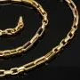 Exquisite Ankerkette aus edlem, hochglanzpoliertem 585 / 14K Gold, ca. 59 Länge ca. 3,5 mm