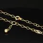 Prunkvolle Bicolor-Ankerkette aus 14K (585er) Gold mit stilvoll eingearbeiteten Elementen mit filigran eingraviertem Greco Muster - Länge ca. 50 cm, Breite ca. 4,3 mm