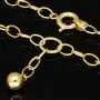 Prunkvolle Bicolor-Ankerkette aus 14K (585er) Gold mit stilvoll eingearbeiteten Elementen mit filigran eingraviertem Greco Muster - Länge ca. 50 cm, Breite ca. 4,3 mm