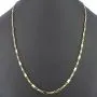 Zeitlose Plättchenkette, Steigbügelkette aus funkelndem, hochglanzpoliertem 585er (14k) Gold - ca. 65 cm, 4,5 mm