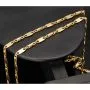 Zeitlose Plättchenkette, Steigbügelkette aus funkelndem, hochglanzpoliertem 585er (14k) Gold - ca. 65 cm, 4,5 mm