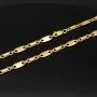 Zeitlose Plättchenkette, Steigbügelkette aus funkelndem, hochglanzpoliertem 585er (14k) Gold - ca. 65 cm, 4,5 mm