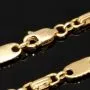 Zeitlose Plättchenkette, Steigbügelkette aus funkelndem, hochglanzpoliertem 585er (14k) Gold - ca. 65 cm, 4,5 mm