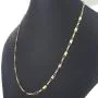 Zeitlose Plättchenkette, Steigbügelkette aus funkelndem, hochglanzpoliertem 585er (14k) Gold - ca. 65 cm, 4,5 mm