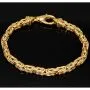 Exklusives Königsarmband aus hochwertigem, massivem 14K / 585 Gold, ca. 23,5 cm lang, ca. 5,5 mm