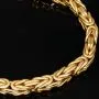 Exklusives Königsarmband aus hochwertigem, massivem 14K / 585 Gold, ca. 23,5 cm lang, ca. 5,5 mm