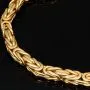 Exklusives Königsarmband aus hochwertigem, massivem 14K / 585 Gold, ca. 23,5 cm lang, ca. 5,5 mm