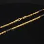 Fein gearbeitete, außergewöhnliche Königskette mit schwarzem, funkelnden Zirkoniabesatz aus exquisitem 585er Gelbgold (14k)- 60cm lang, 2mm breit