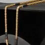 Fein gearbeitete, außergewöhnliche Königskette mit schwarzem, funkelnden Zirkoniabesatz aus exquisitem 585er Gelbgold (14k)- 60cm lang, 2mm breit