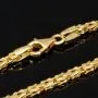 Fein gearbeitete, außergewöhnliche Königskette mit schwarzem, funkelnden Zirkoniabesatz aus exquisitem 585er Gelbgold (14k)- 60cm lang, 2mm breit