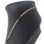 Fein gearbeitete, außergewöhnliche Königskette mit schwarzem, funkelnden Zirkoniabesatz aus exquisitem 585er Gelbgold (14k)- 60cm lang, 2mm breit