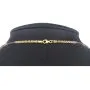Fein gearbeitete, außergewöhnliche Königskette mit schwarzem, funkelnden Zirkoniabesatz aus exquisitem 585er Gelbgold (14k)- 60cm lang, 2mm breit