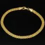 Filigranes Armband aus fein gearbeiteten Gliedern aus edlem 14K 585 Gold ca. 19cm, 4mm