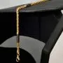 Stilvolles Königsarmband aus edlem 14K 585 Gold mit funkelndem, schwarzen Zirkoniabesatz in ca. 22 cm Länge