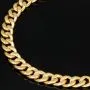 Hochglanzpoliertes Panzerarmband aus exquisitem Gelbgold (14K/585 Gold) in 6 mm Stärke, ca. 21,5 cm Länge