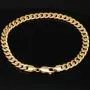 Hochglanzpoliertes Panzerarmband aus exquisitem Gelbgold (14K/585 Gold) in 6 mm Stärke, ca. 21,5 cm Länge