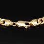 Hochglanzpoliertes Panzerarmband aus exquisitem Gelbgold (14K/585 Gold) in 6 mm Stärke, ca. 21,5 cm Länge
