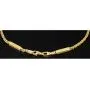 Edles Königsarmband mit dekorativen Elementen verziert mit feinem Greco-Dekor aus hochwertigem 14K 585 Gold (ca. 3,7 g, 22cm, 2,5mm)