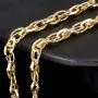 Exquisite Goldkette in außergewöhnlichem Design für Damen aus funkelndem Bicolor 585 / 14K Gold (ca. 50cm)