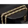 Exquisite Goldkette in außergewöhnlichem Design für Damen aus funkelndem Bicolor 585 / 14K Gold (ca. 50cm)