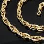 Exquisite Goldkette in außergewöhnlichem Design für Damen aus funkelndem Bicolor 585 / 14K Gold (ca. 50cm)