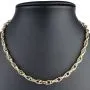 Exquisite Goldkette in außergewöhnlichem Design für Damen aus funkelndem Bicolor 585 / 14K Gold (ca. 50cm)