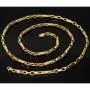 Funkelnde Ankerkette in feinem Greco-Stil aus edlem Gold (14k 585 Gelbgold)- ca. 60cm lang, 3mm breit