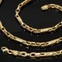 Funkelnde Ankerkette in feinem Greco-Stil aus edlem Gold (14k 585 Gelbgold)- ca. 60cm lang, 3mm breit