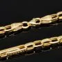 Funkelnde Ankerkette in feinem Greco-Stil aus edlem Gold (14k 585 Gelbgold)- ca. 60cm lang, 3mm breit