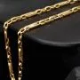Funkelnde Ankerkette in feinem Greco-Stil aus edlem Gold (14k 585 Gelbgold)- ca. 60cm lang, 3mm breit