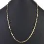 Funkelnde Ankerkette in feinem Greco-Stil aus edlem Gold (14k 585 Gelbgold)- ca. 60cm lang, 3mm breit