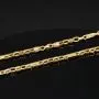 Funkelnde Ankerkette in feinem Greco-Stil aus edlem Gold (14k 585 Gelbgold)- ca. 60cm lang, 3mm breit