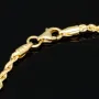 Fein gearbeitetes Twist-Armband / Kordelarmband aus edlem 14k 585 Gold , ca. 2mm, 22cm