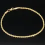 Funkelndes Twist-Armband Kordelarmband aus hochwertigem 585 14k Gold, ca. 2mm breit, 17cm lang