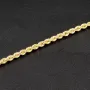 Funkelndes Twist-Armband Kordelarmband aus hochwertigem 585 14k Gold, ca. 2mm breit, 17cm lang