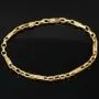 Funkelndes Ankerarmband mit filgranem Greco-Design - Armband aus hochglanzpoliertem 14K 585 Gold ca. 22cm, 3,5mm