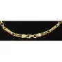 Funkelndes Ankerarmband mit filgranem Greco-Design - Armband aus hochglanzpoliertem 14K 585 Gold ca. 22cm, 3,5mm