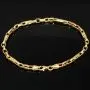Funkelndes Ankerarmband mit filgranem Greco-Design - Armband aus hochglanzpoliertem 14K 585 Gold ca. 22cm, 3,5mm