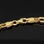 Funkelndes Ankerarmband mit filgranem Greco-Design - Armband aus hochglanzpoliertem 14K 585 Gold ca. 22cm, 3,5mm