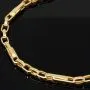 Funkelndes Ankerarmband mit filgranem Greco-Design - Armband aus hochglanzpoliertem 14K 585 Gold ca. 22cm, 3,5mm